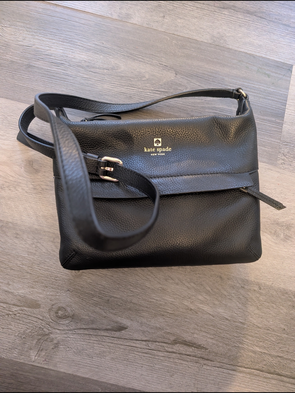 Kate Spade Black Pebbled Leather Crossbody Bag
